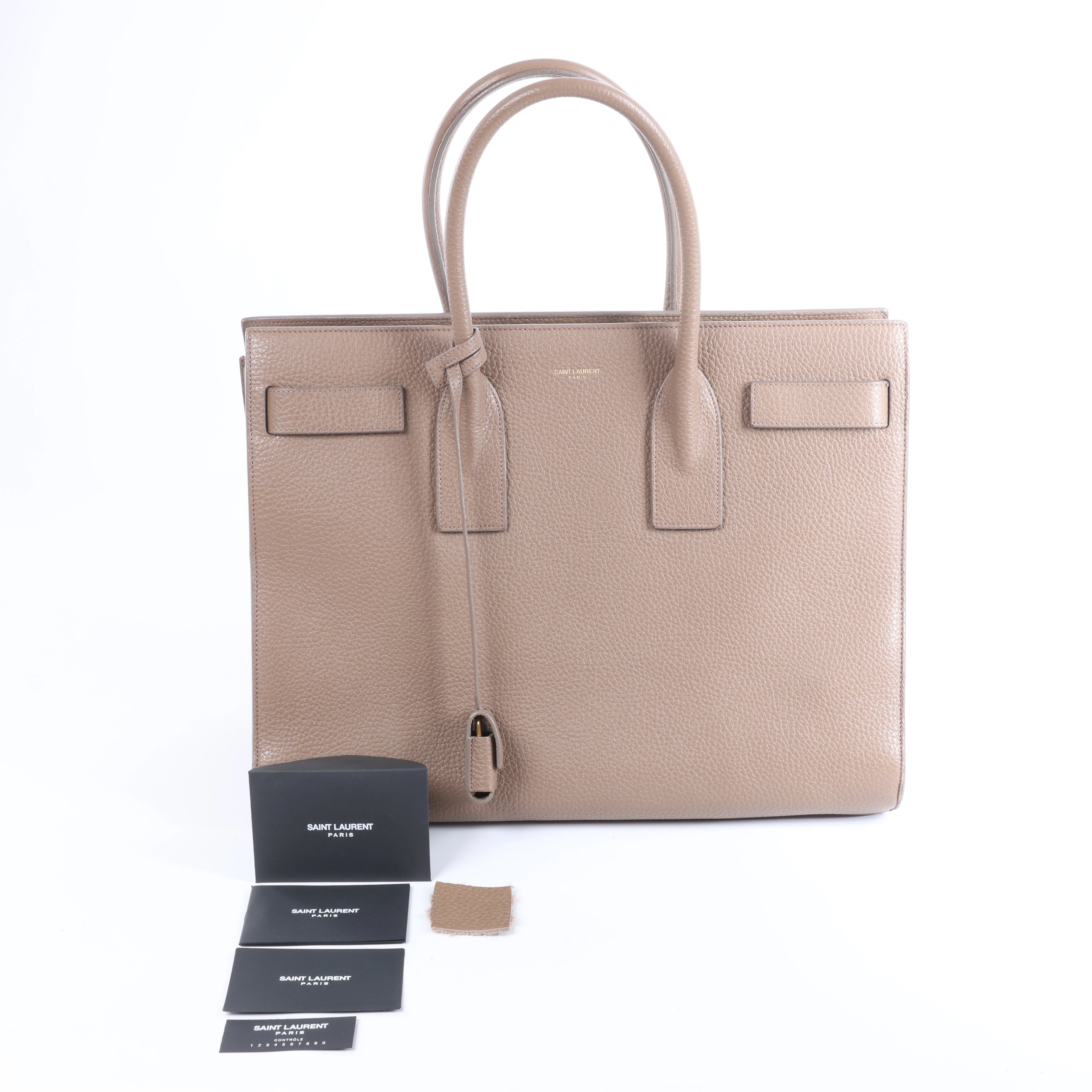 Saint Laurent Paris Sac de Jour Leather Handbag in Brown