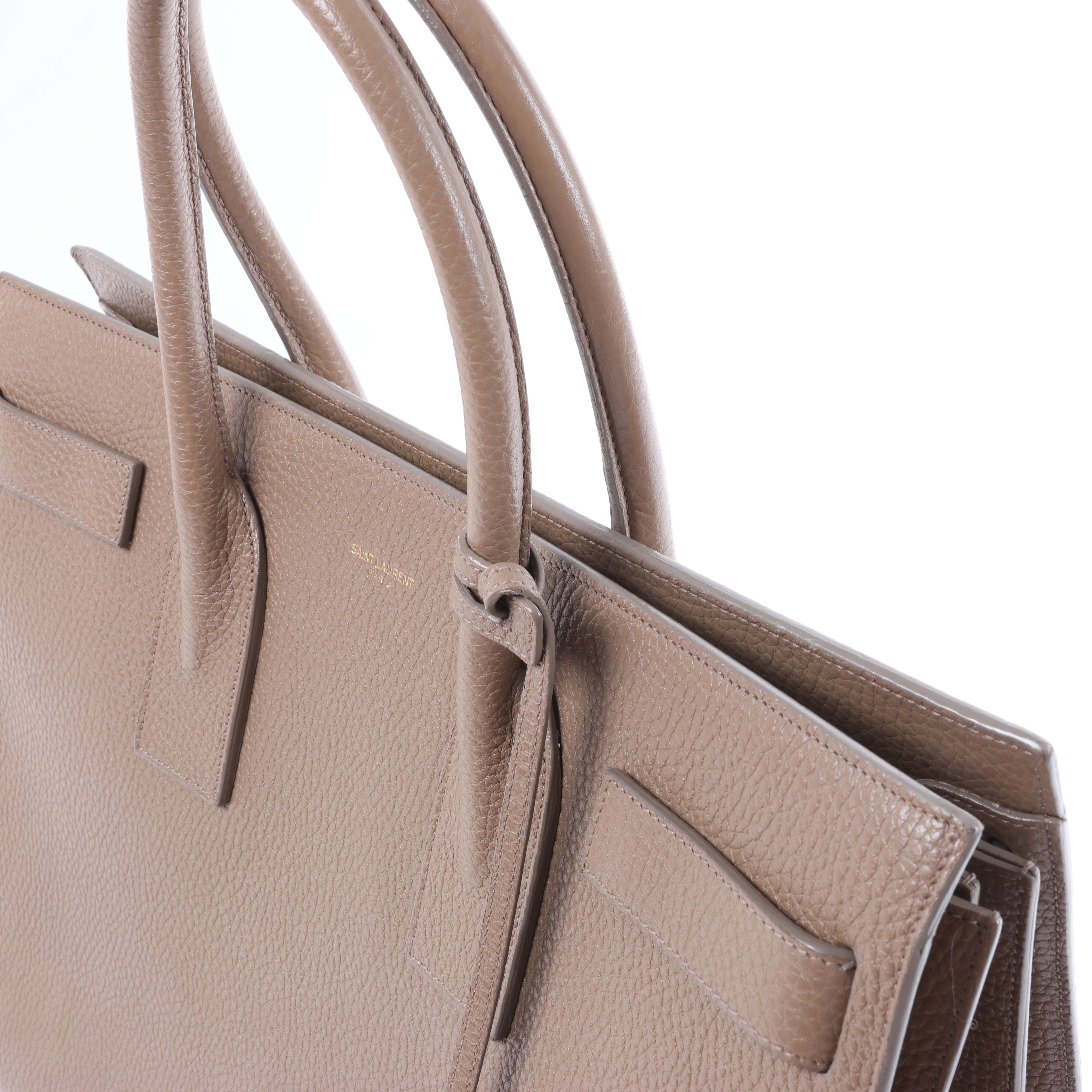 Saint Laurent Paris Sac de Jour Leather Handbag in Brown