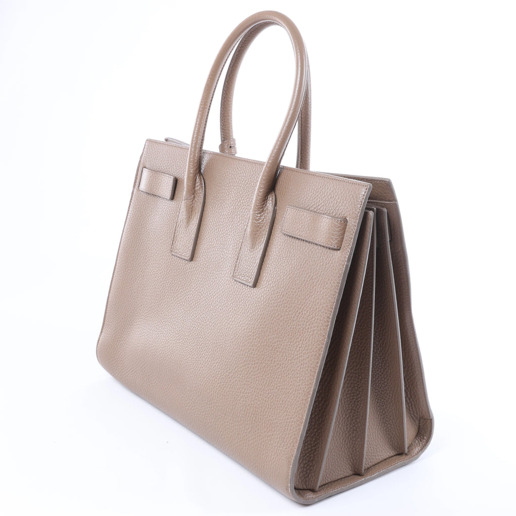 Saint Laurent Paris Sac de Jour Leather Handbag in Brown