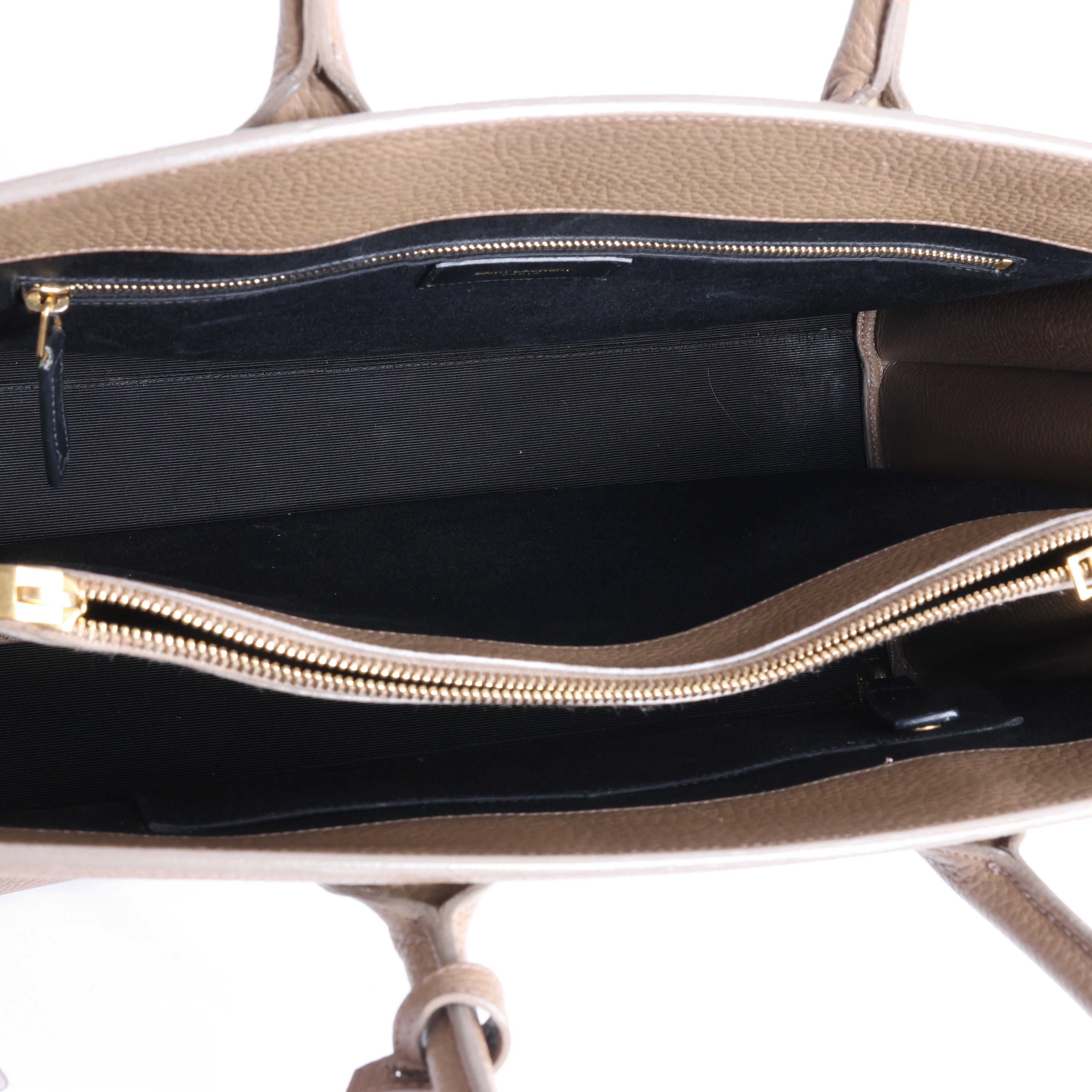 Saint Laurent Paris Sac de Jour Leather Handbag in Brown
