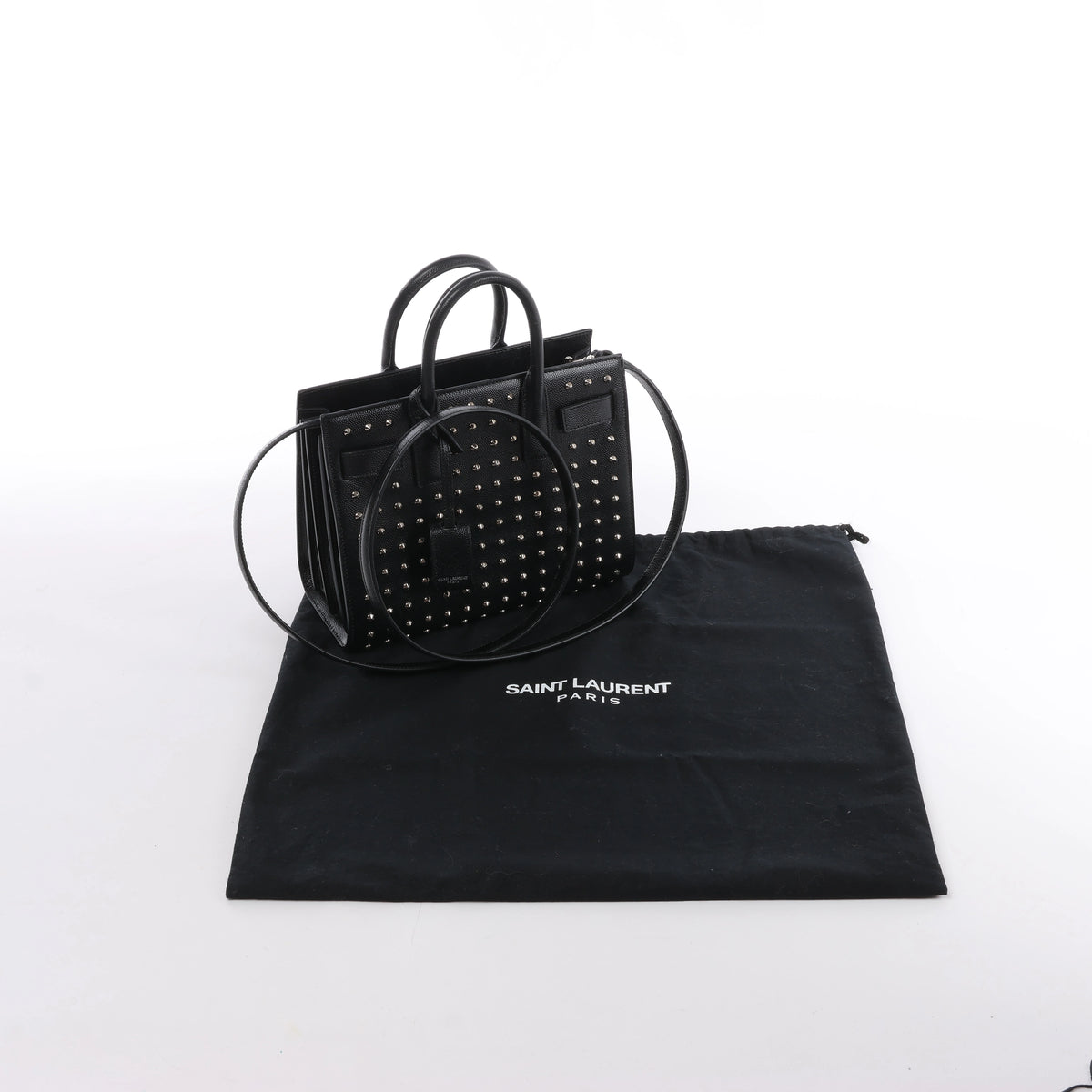 Bolso de mano de piel Sac de Jour de Saint Laurent Paris en color burdeos 347543