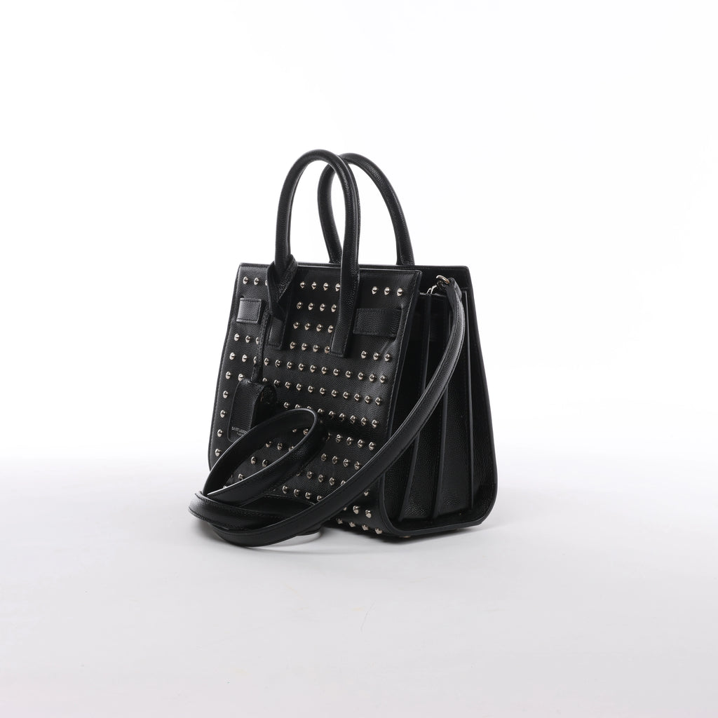 Bolso de mano de piel Sac de Jour de Saint Laurent Paris en color burdeos 347543