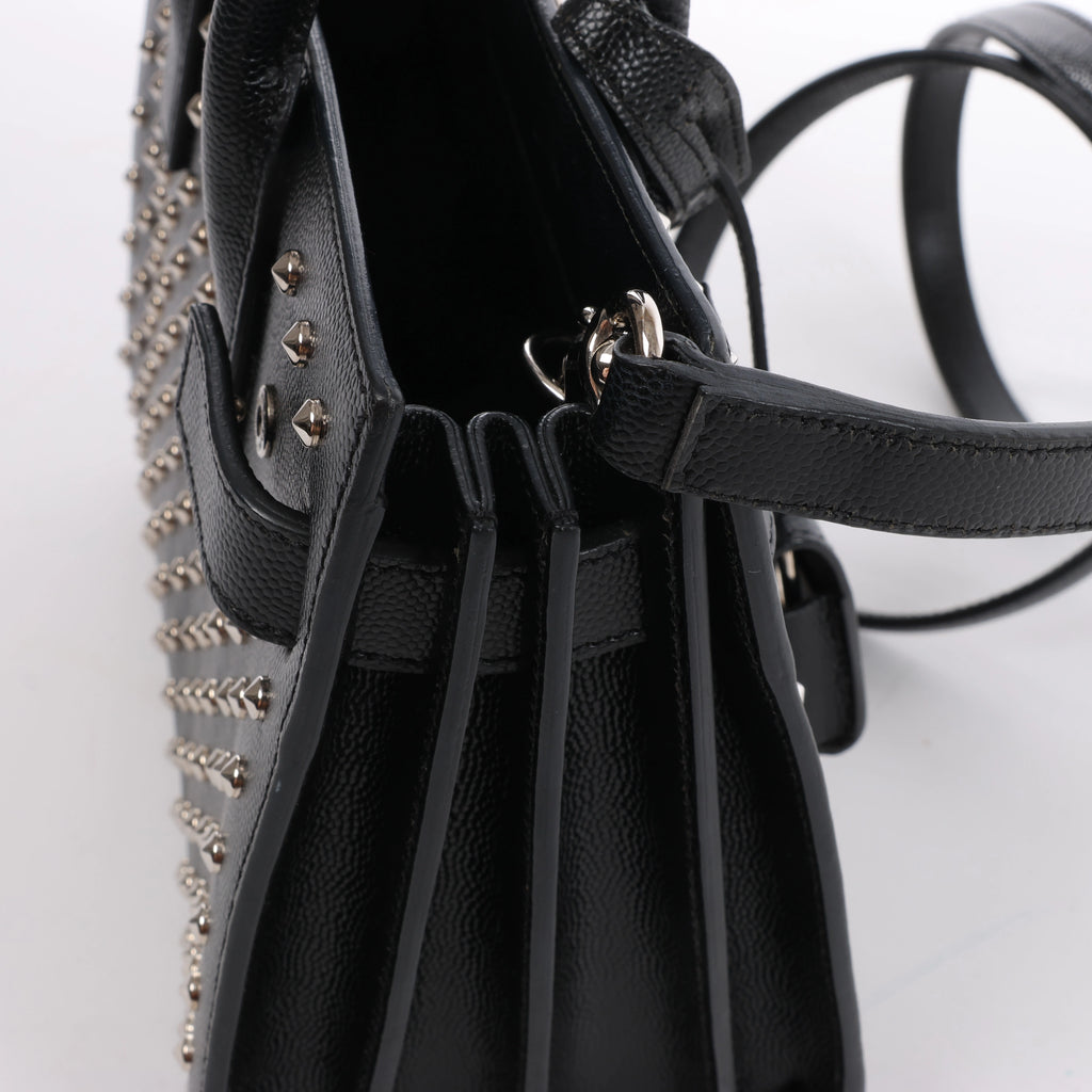 Bolso de mano de piel Sac de Jour de Saint Laurent Paris en color burdeos 347543