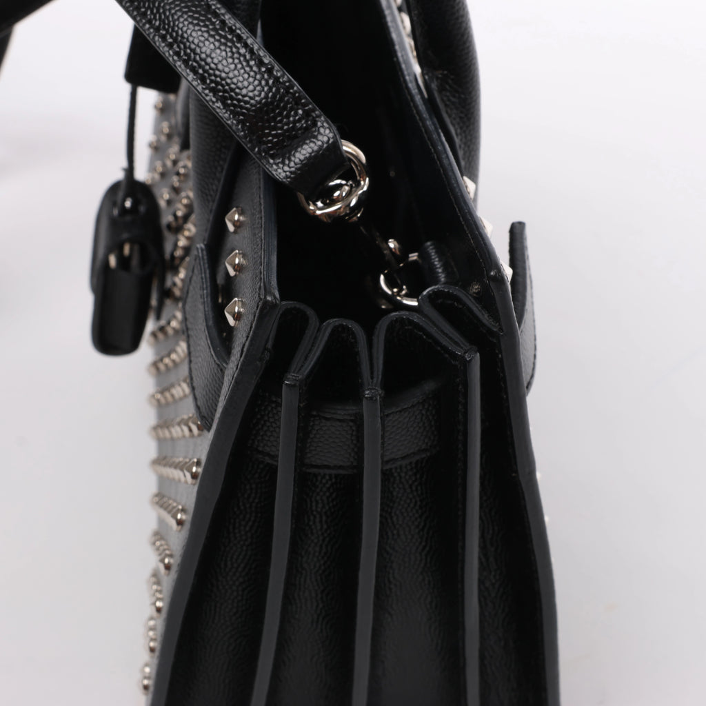 Bolso de mano de piel Sac de Jour de Saint Laurent Paris en color burdeos 347543