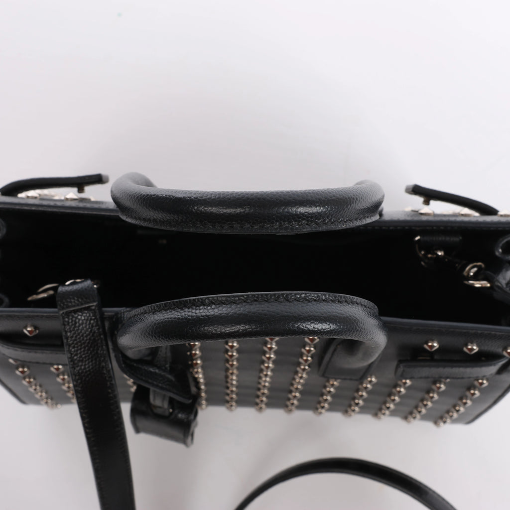 Bolso de mano de piel Sac de Jour de Saint Laurent Paris en color burdeos 347543
