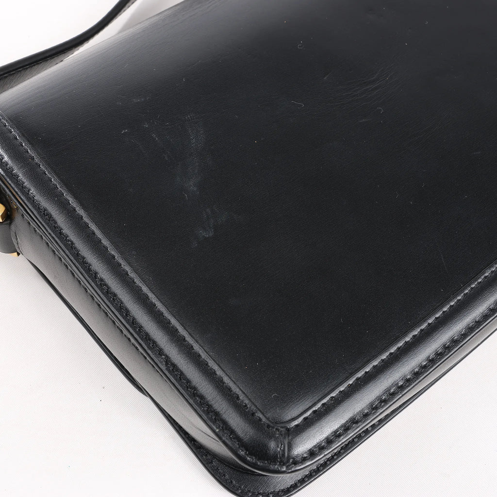 Saint Laurent Paris Solferino Leather Shoulder bag in Black 634305