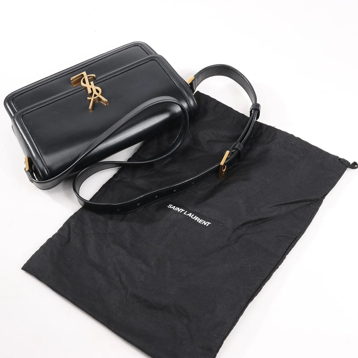 Saint Laurent Paris Solferino Leather Shoulder bag in Black 634305