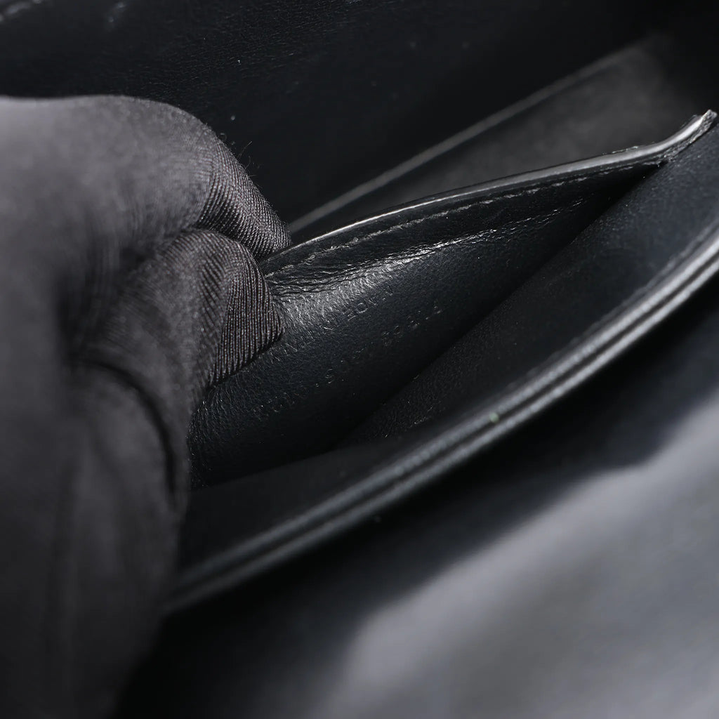 Saint Laurent Paris Solferino Leather Shoulder bag in Black 634305