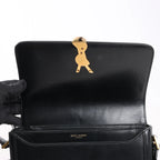 Saint Laurent Paris Solferino Leather Shoulder bag in Black 634305