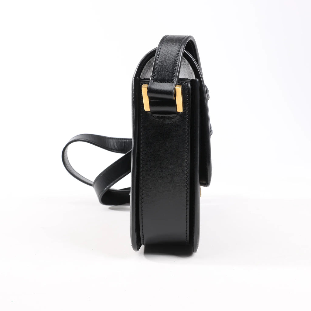 Saint Laurent Paris Solferino Leather Shoulder bag in Black 634305
