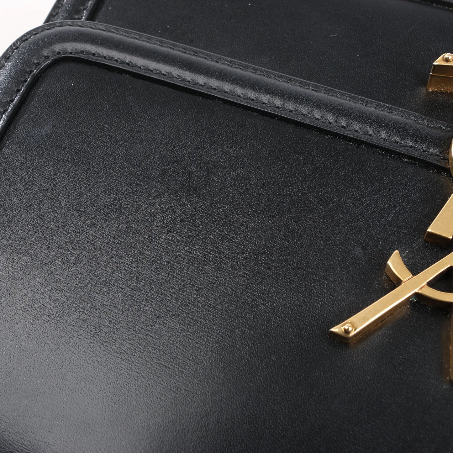 Saint Laurent Paris Solferino Leather Shoulder bag in Black 634305