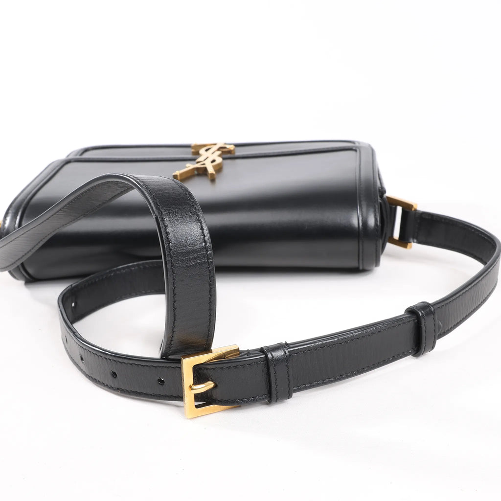 Saint Laurent Paris Solferino Leather Shoulder bag in Black 634305