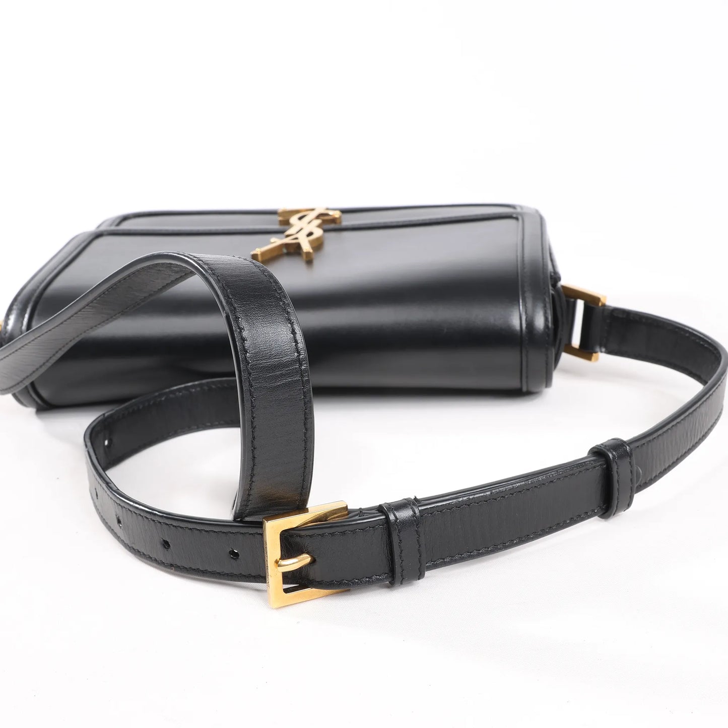 Saint Laurent Paris Solferino Leather Shoulder bag in Black 634305