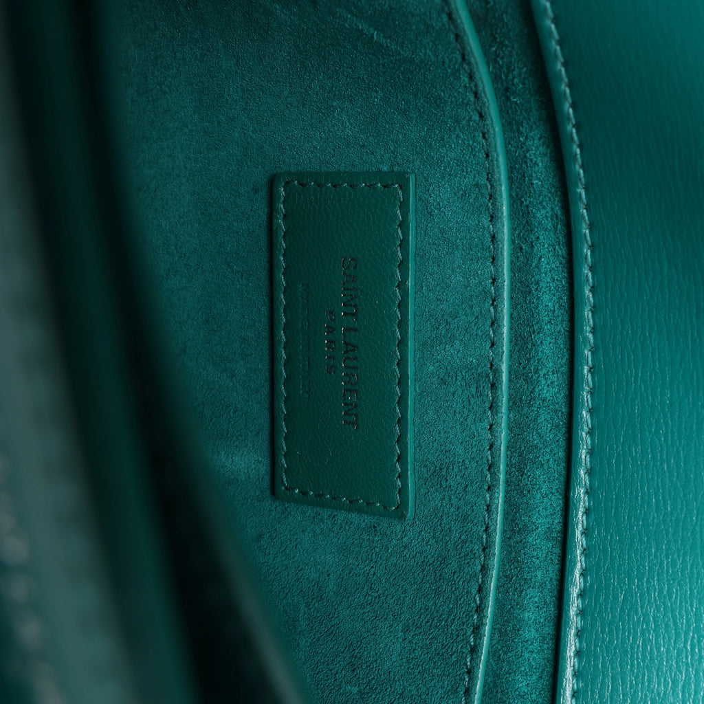 Saint Laurent Paris Sunset Leather Chain Crossbody Bag in Green 442906