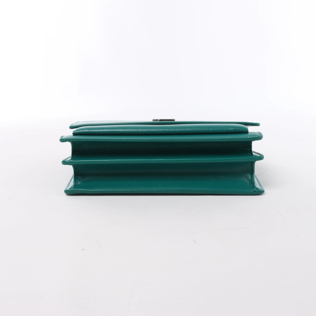 Saint Laurent Paris Sunset Leather Chain Crossbody Bag in Green 442906