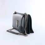 Saint Laurent Paris Sunset Leather Chain Crossbody Bag in Black 442906