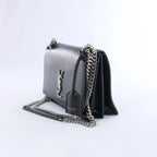 Saint Laurent Paris Sunset Leather Chain Crossbody Bag in Black 442906