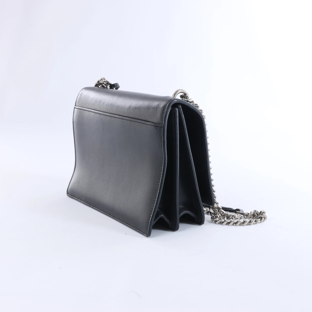Saint Laurent Paris Sunset Leather Chain Crossbody Bag in Black 442906