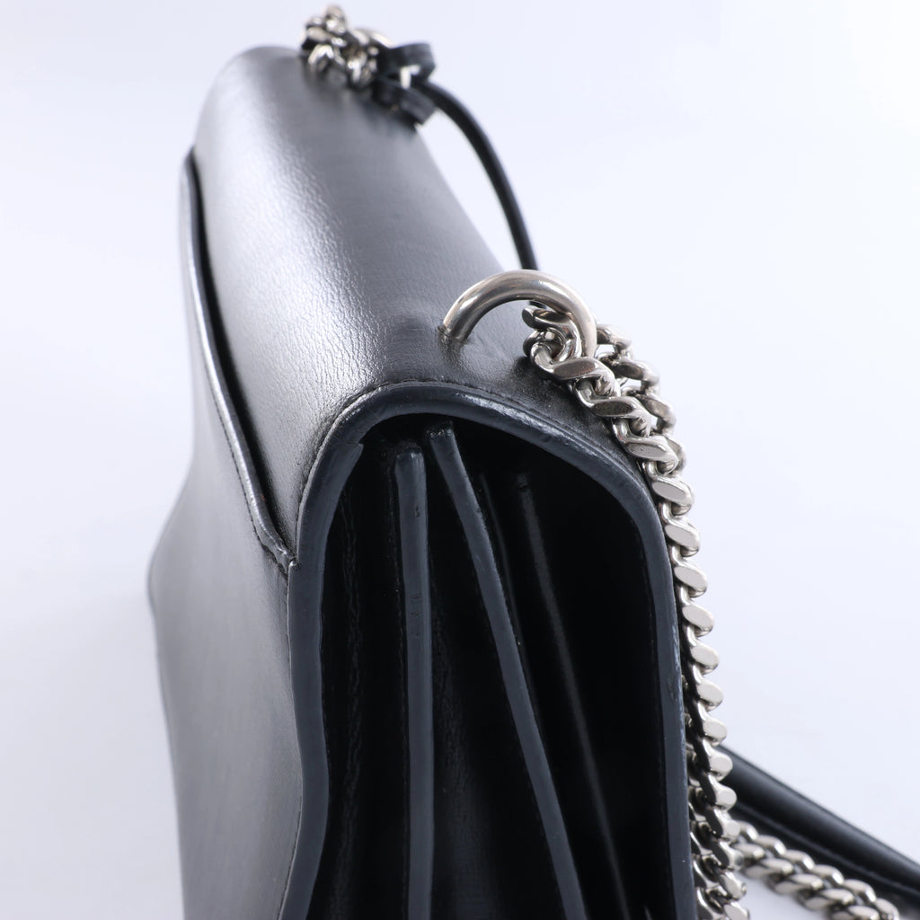 Saint Laurent Paris Sunset Leather Chain Crossbody Bag in Black 442906