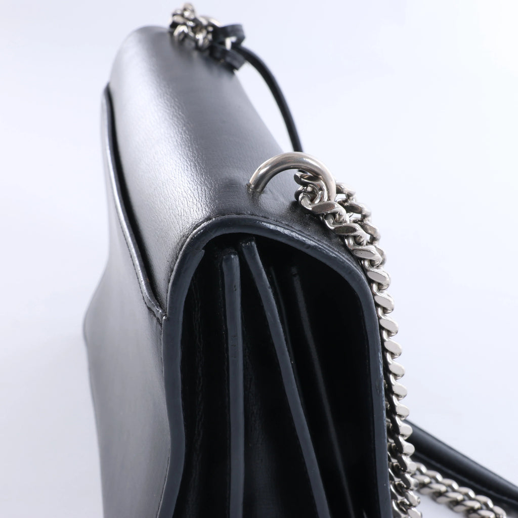 Saint Laurent Paris Sunset Leather Chain Crossbody Bag in Black 442906
