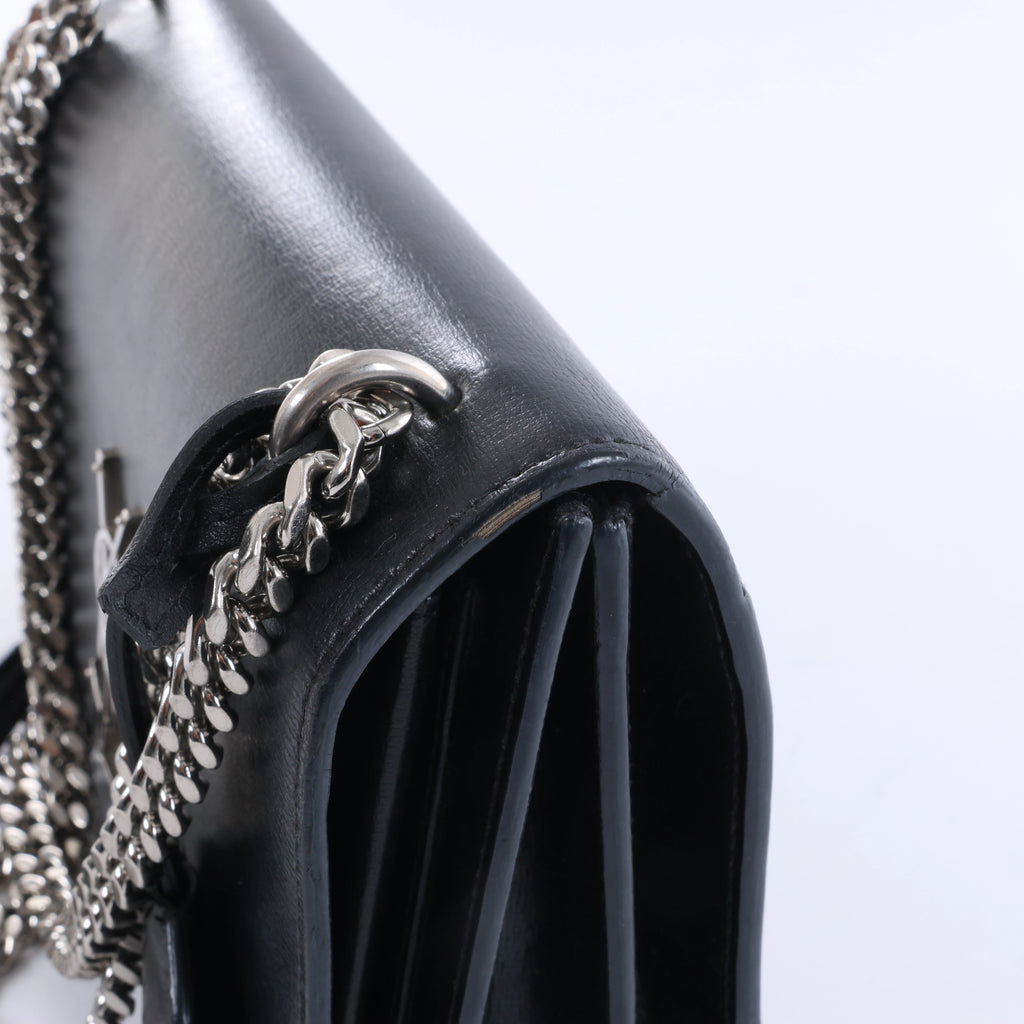 Saint Laurent Paris Sunset Leather Chain Crossbody Bag in Black 442906
