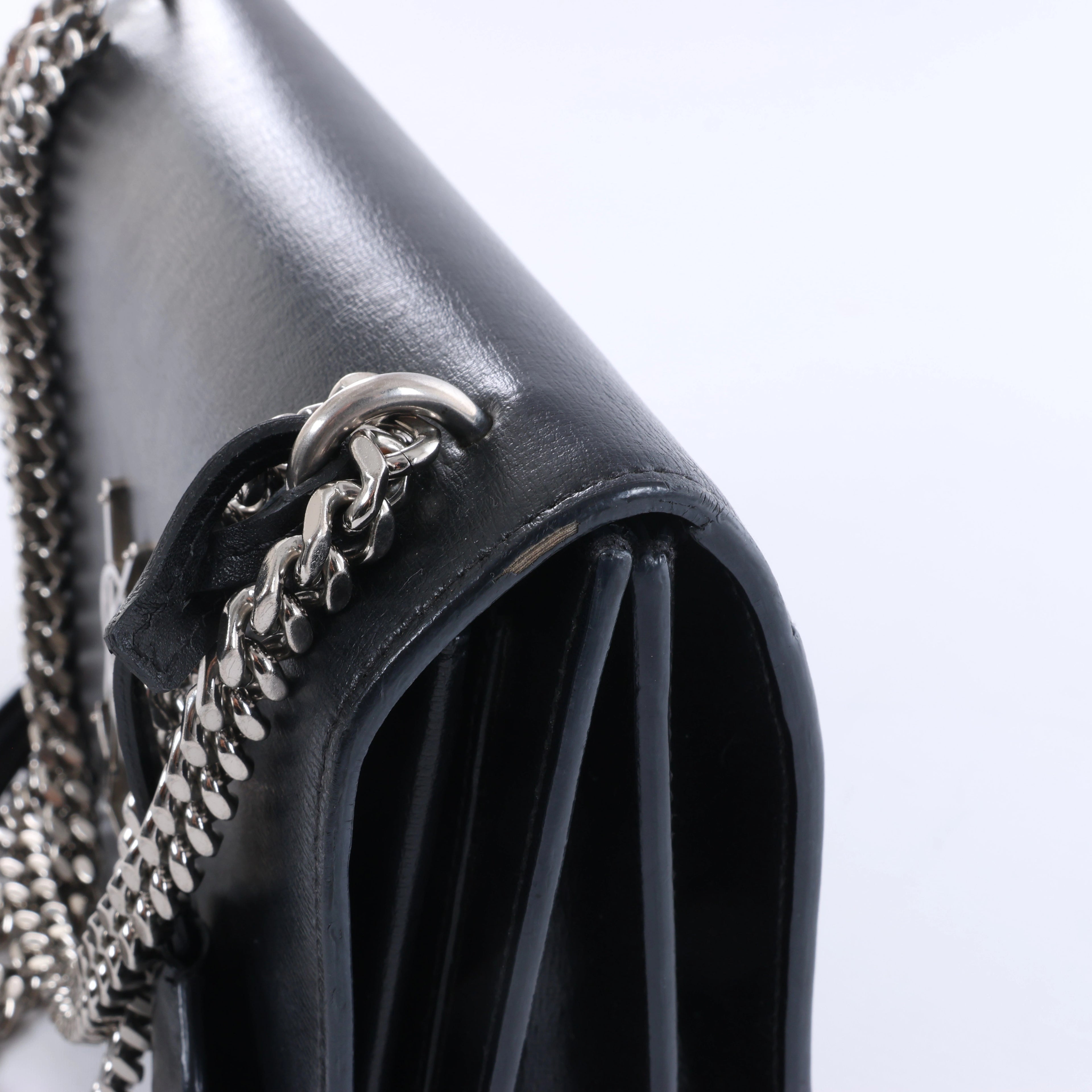 Saint Laurent Paris Sunset Leather Chain Crossbody Bag in Black 442906