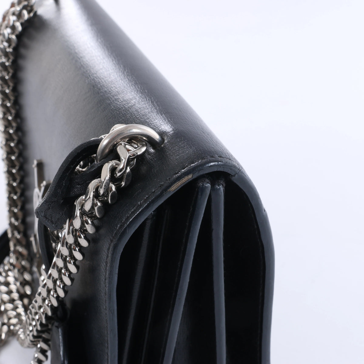 Saint Laurent Paris Sunset Leather Chain Crossbody Bag in Black 442906