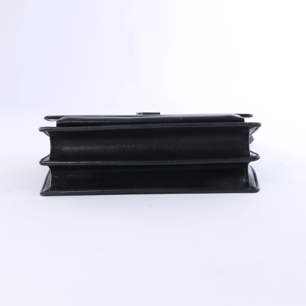 Saint Laurent Paris Sunset Leather Chain Crossbody Bag in Black 442906