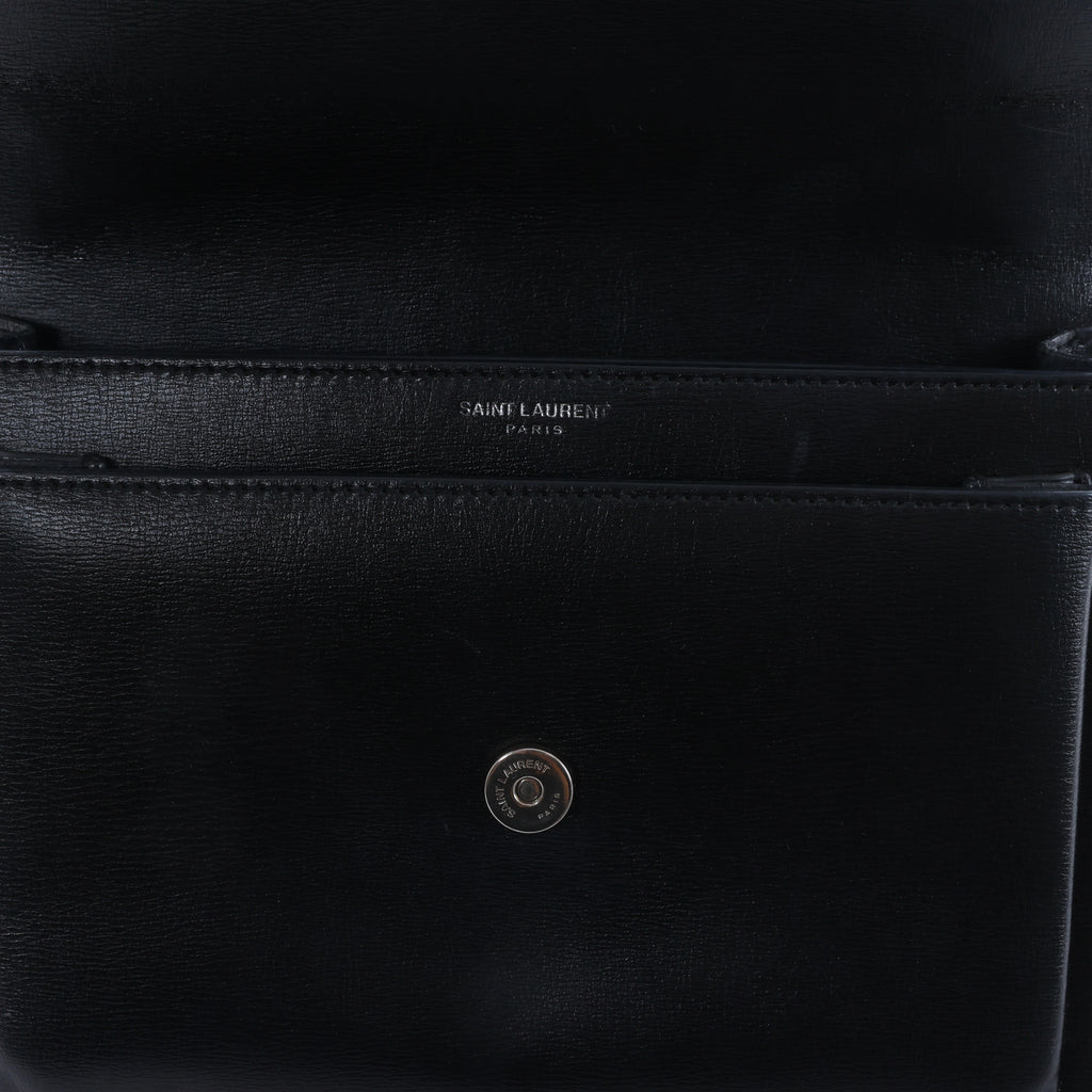 Saint Laurent Paris Sunset Leather Chain Crossbody Bag in Black 442906