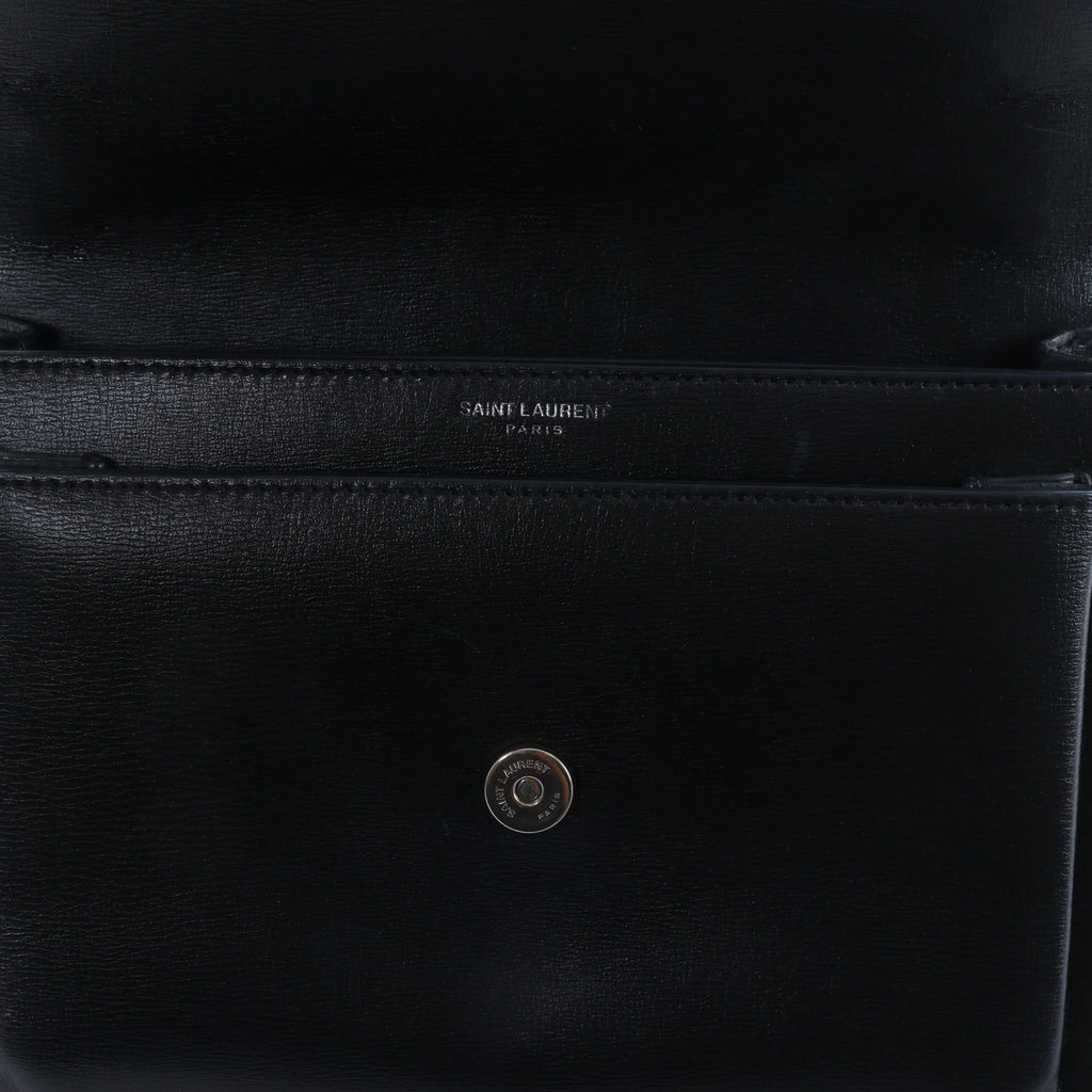 Saint Laurent Paris Sunset Leather Chain Crossbody Bag in Black 442906