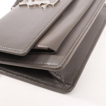 Saint Laurent Paris Sunset Leather Chain Shoulder Bag in Gray 452157