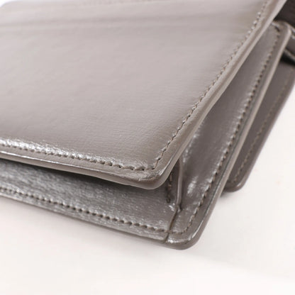 Sac bandoulière Saint Laurent Paris Sunset en cuir gris avec chaîne 452157