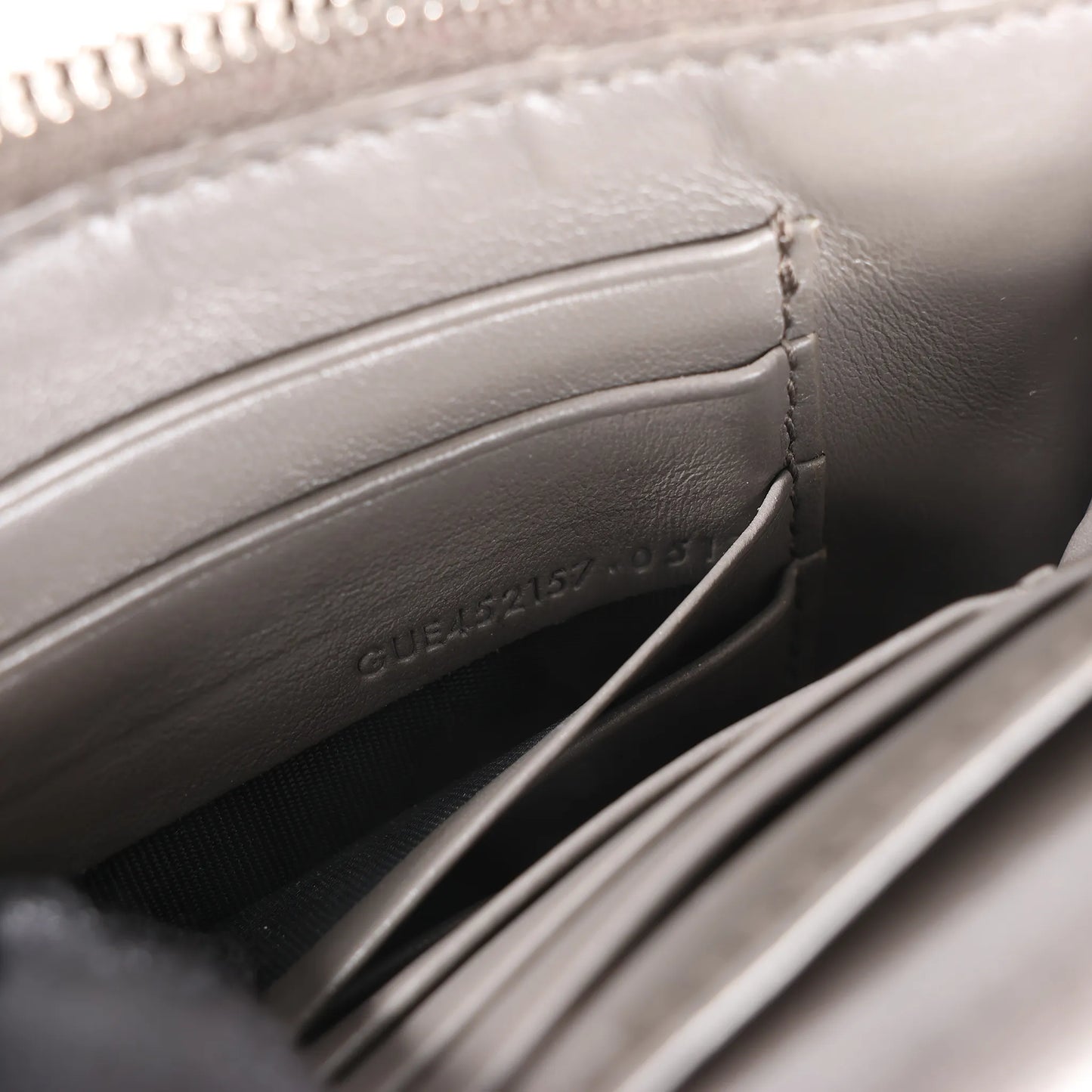 Sac bandoulière Saint Laurent Paris Sunset en cuir gris avec chaîne 452157