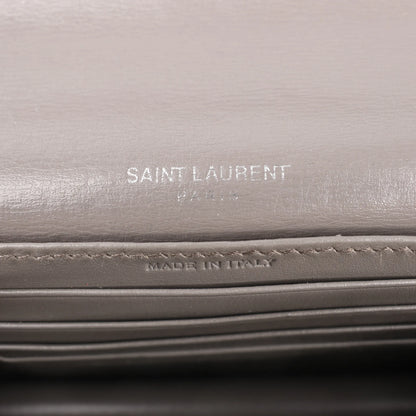 Saint Laurent Paris Sunset Leather Chain Shoulder Bag in Gray 452157