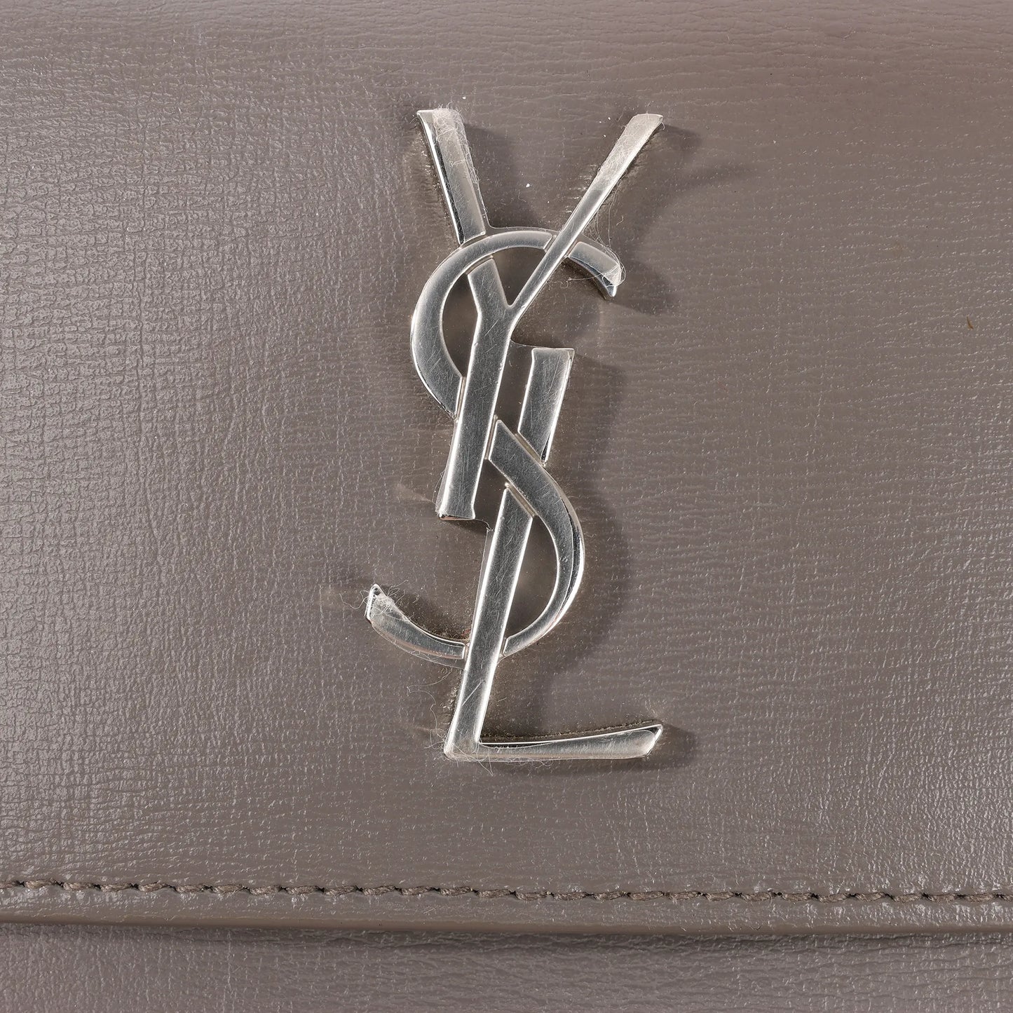 Saint Laurent Paris Sunset Leather Chain Shoulder Bag in Gray 452157