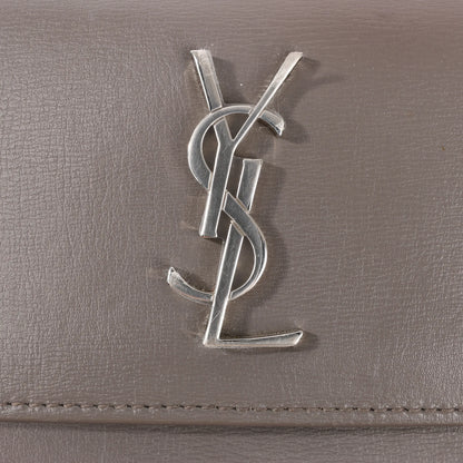 Sac bandoulière Saint Laurent Paris Sunset en cuir gris avec chaîne 452157