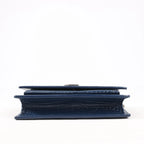 Saint Laurent Paris Sunset Mock Croc Shoulder Bag in Navy Blue 533026