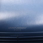 Saint Laurent Paris Sunset Mock Croc Shoulder Bag in Navy Blue 533026