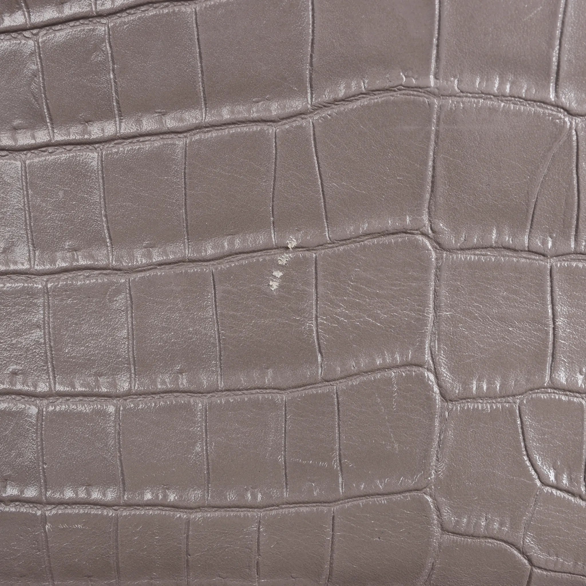 Saint Laurent Paris Sunset Medium Mock Croc Shoulder Bag in Gray 442906