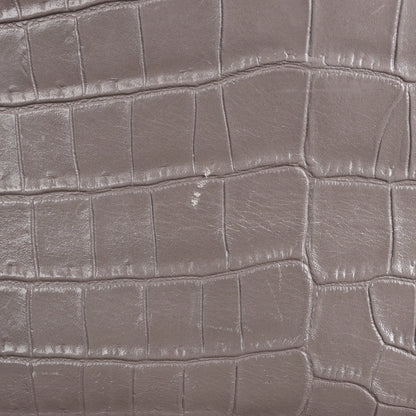 Saint Laurent Paris Sunset Medium Mock Croc Shoulder Bag in Gray 442906