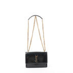 Saint Laurent Paris Sunset Small Patent Leather Crossbody Bag in Black 441972