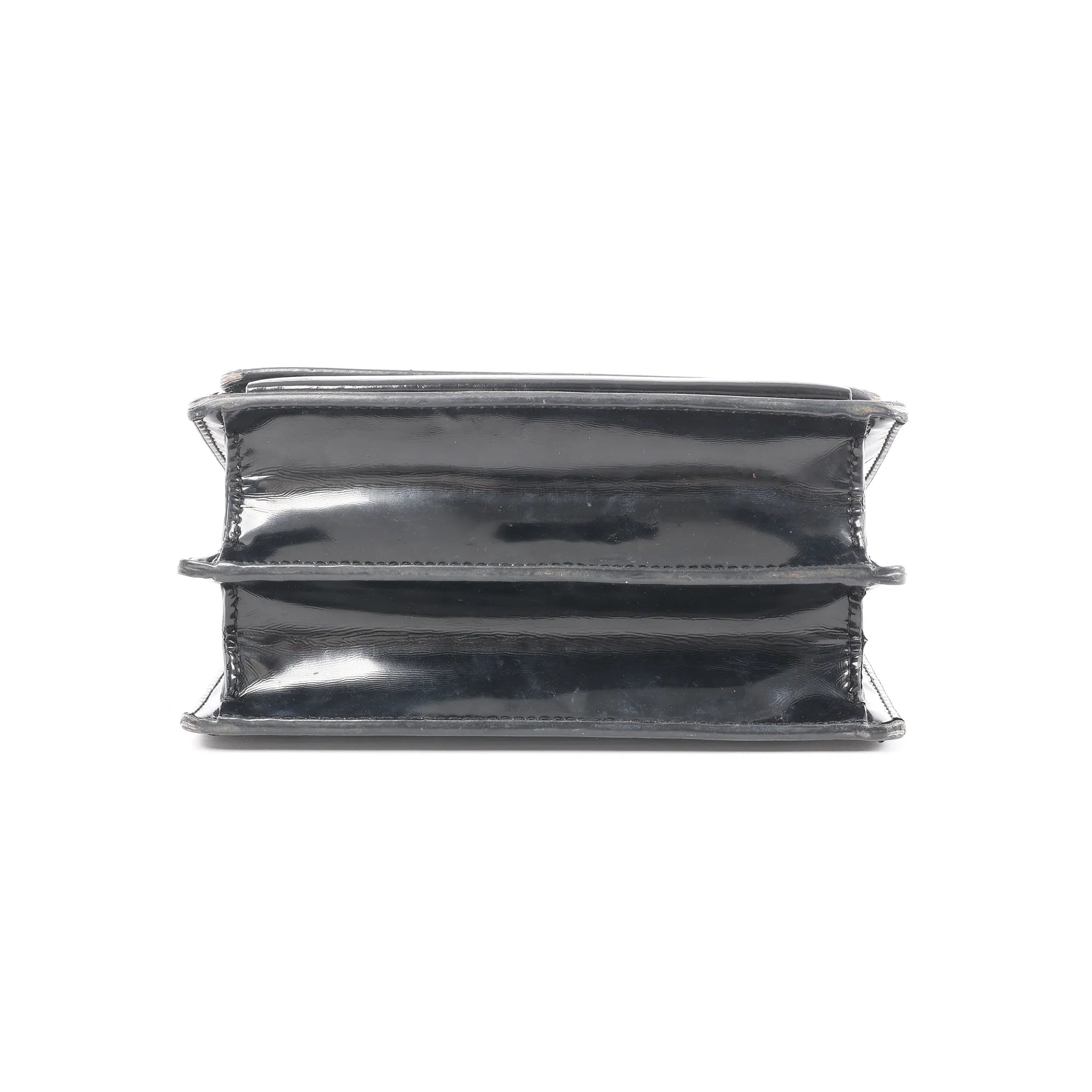 Saint Laurent Paris Sunset Small Patent Leather Crossbody Bag in Black 441972