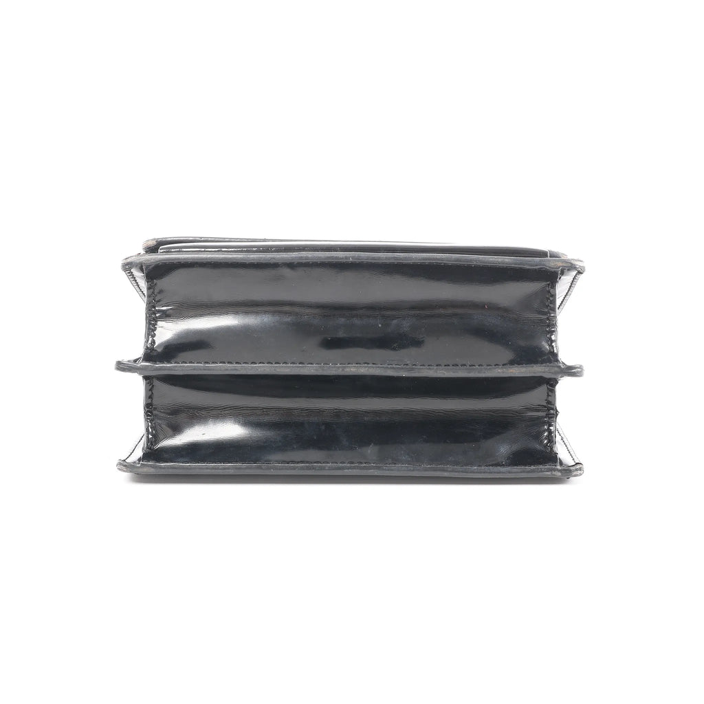 Saint Laurent Paris Sunset Small Patent Leather Crossbody Bag in Black 441972