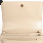 Saint Laurent Paris Sunset Medium Leather x Suede Shoulder Bag in Beige 442906