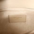 Saint Laurent Paris Sunset Medium Leather x Suede Shoulder Bag in Beige 442906
