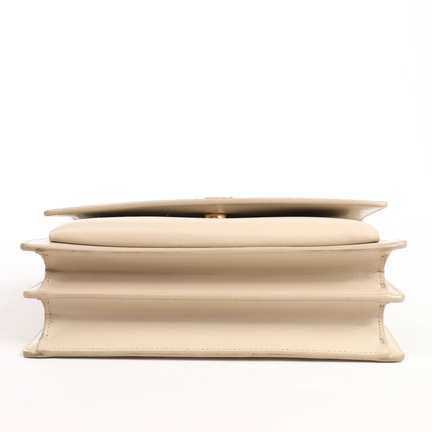 Saint Laurent Paris Sunset Medium Leather x Suede Shoulder Bag in Beige 442906