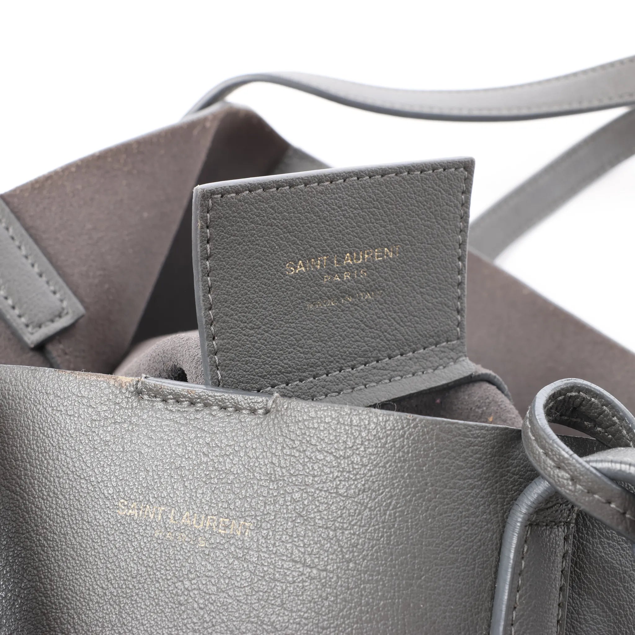 Saint Laurent Paris Toy Shopping Leather 2Way Handbag in Gray 600307