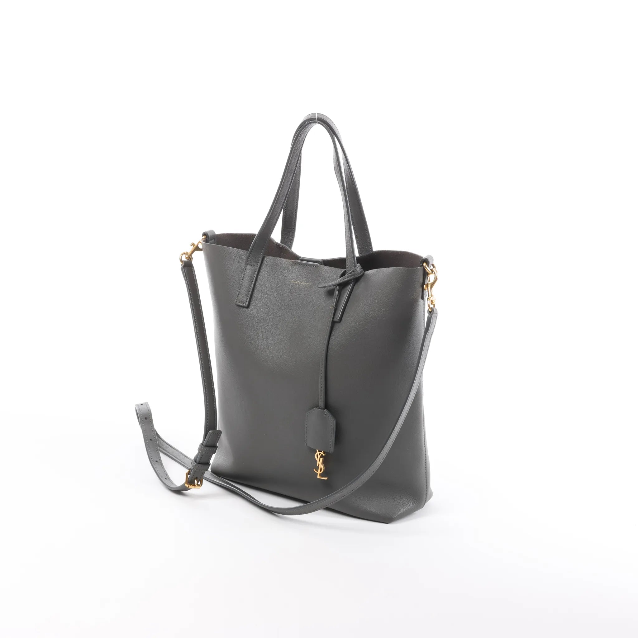 Saint Laurent Paris Toy Shopping Leather 2Way Handbag in Gray 600307