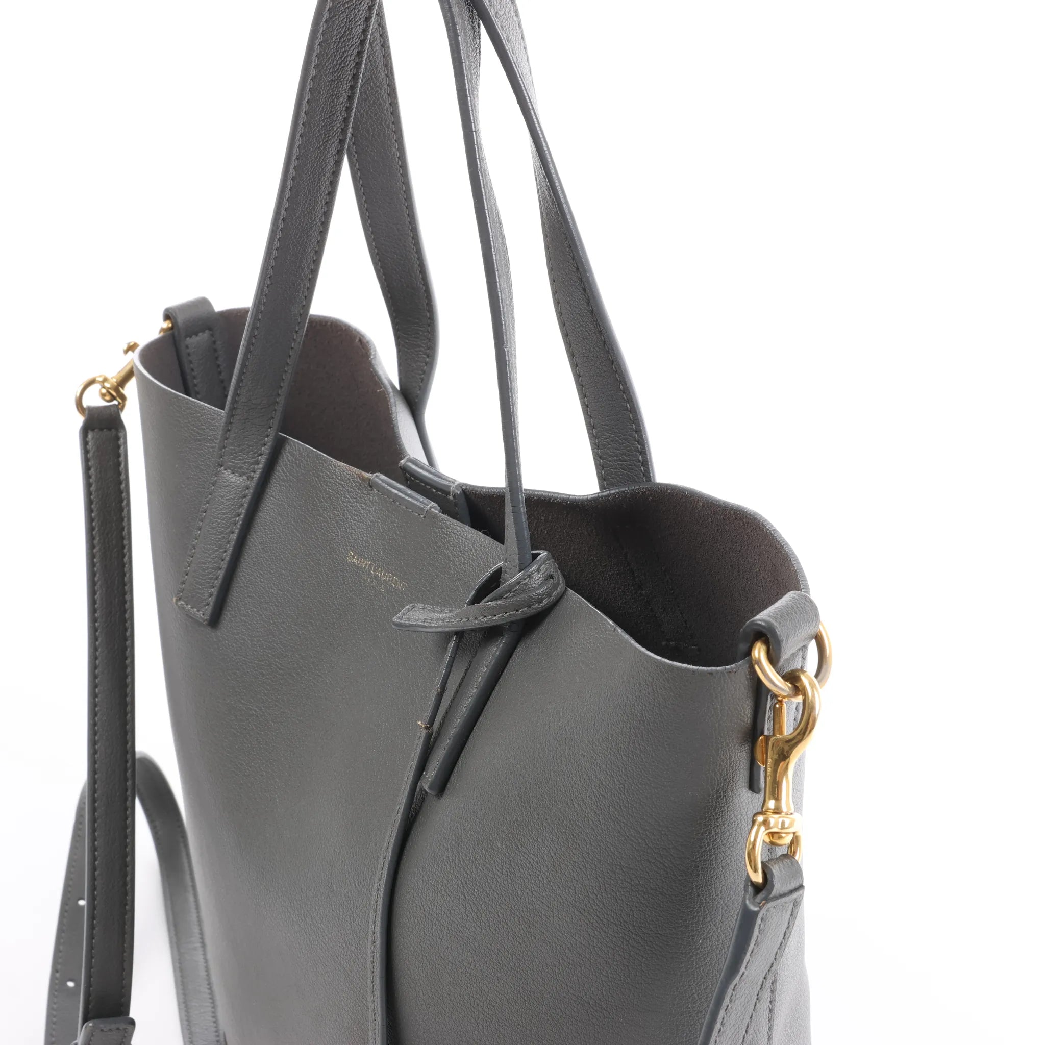 Saint Laurent Paris Toy Shopping Leather 2Way Handbag in Gray 600307