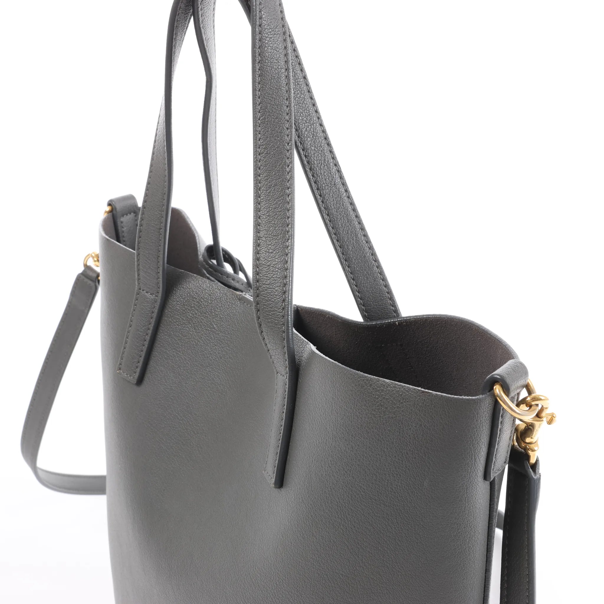 Saint Laurent Paris Toy Shopping Leather 2Way Handbag in Gray 600307